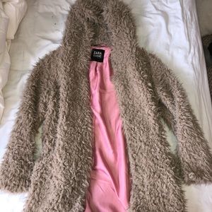 Zara faux fur coat